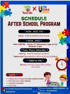 Skillful minds-Schedule After school program
