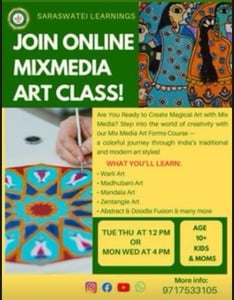 Saraswatei Learnings-Online Mixed Media Art Class