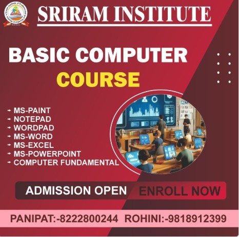 Sriram Institute of Professional and Vocational St-Basic Computer Course