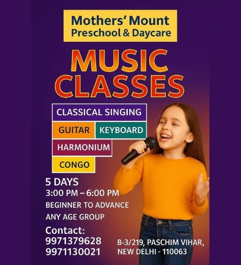 Mothers Mount Preschool Daycare-Music Classes