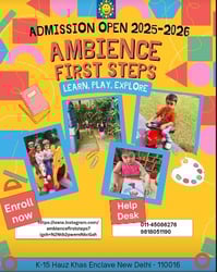 Ambience First Steps-Admissions open 2025-2026
