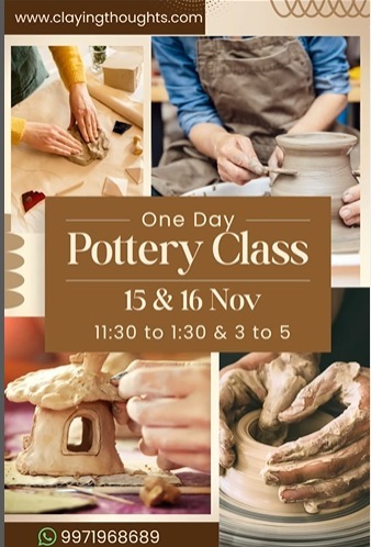 Claying Thoughts Pottery Studio-One Day Pottery Class Workshop