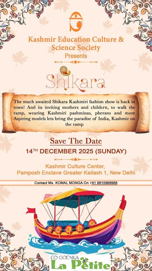 GD Goenka La Petite-Shikara Kashmiri Fashion Show