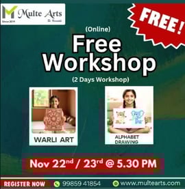 MulteArts-Warli Art and Alphabet Drawing Online Workshop