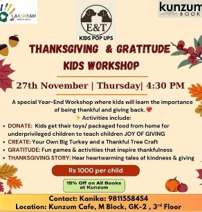 Little Cambridge-Thanksgiving & Gratitude Kids Workshop