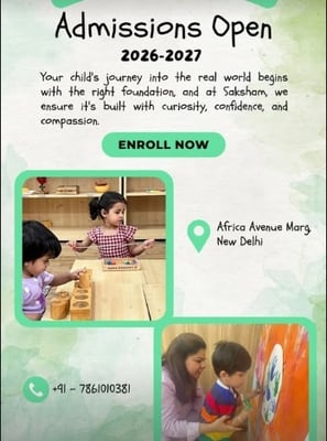 Saksham Pre-school-Admissions Open 2026-2027