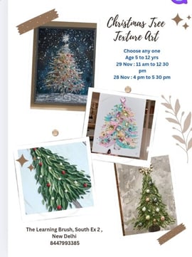 The Learning Brush-Christmas Tree Texture Art workshop