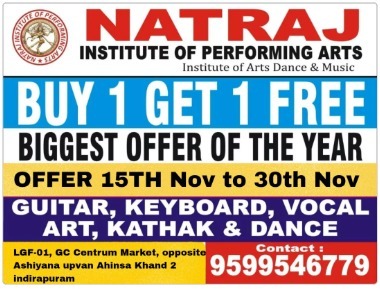 Natraj institute of performing Arts-Buy 1 Get 1 Free Course Offer
