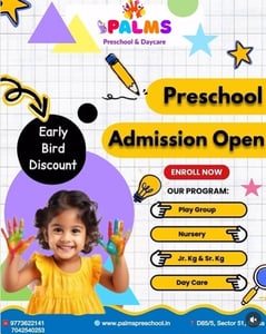 Palms Preschool & Daycare-Admissions Open 2026-27