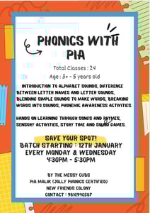 The Messy Cubs-Phonics with Pia