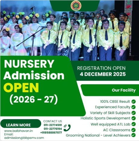 Bal Bhavan Public School-Admissions Open 2026–27