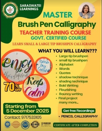 Saraswatei Learnings-Brush Pen Calligraphy Course