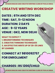 English with Pooja Sinha-Creative Writing Workshop