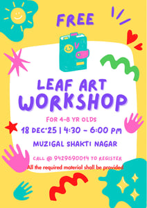 Muzigal Shakti Nagar-Leaf Art Workshop