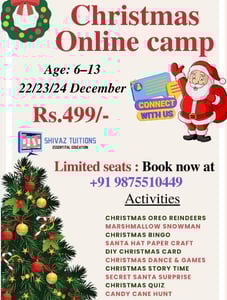 Shivaz Tuitions-Christmas Online Camp