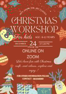 Arty hands the art classes-Online Christmas Workshop