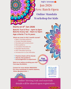 Suji’s Artroom-Online Mandala Workshop for Kids