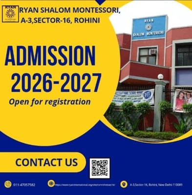 Ryan Shalom Montessori-Admissions Open 2026-2027
