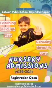 Salwan Public School-Nursery Admissions Open 2026-2027