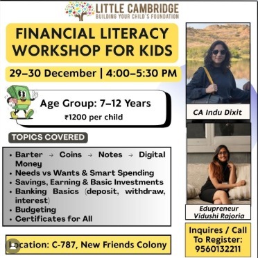 Little Cambridge-Financial Literacy Workshop For Kids