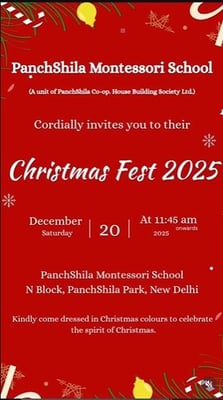 Panchshila Montessori School-Christmas Fest 2025