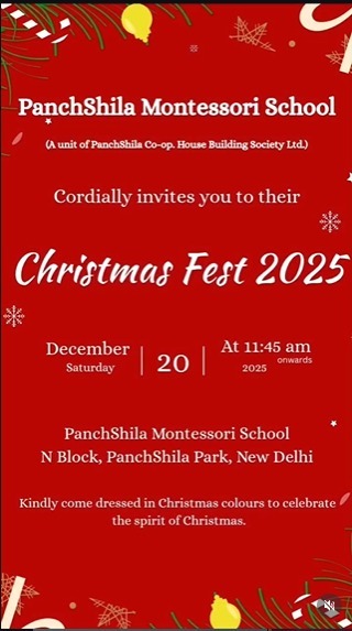 Panchshila Montessori School-Christmas Fest 2025