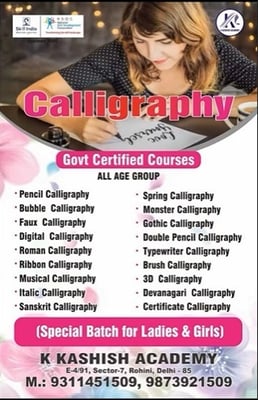 K KASHISH ACADEMY-Calligraphy Courses