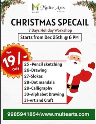 MulteArts-Christmas Special Holiday Workshop