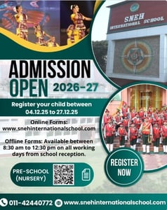 SNEH International School-Admissions Open 2026-27