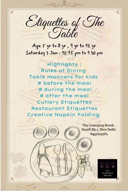 The Learning Brush-Etiquettes of the Table Workshop