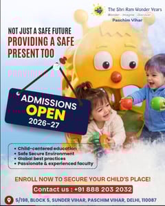 The Shri Ram Wonder Years-Admissions Open 2026-27