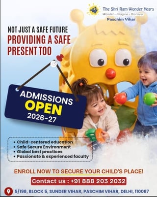 The Shri Ram Wonder Years-Admissions Open 2026-27