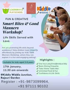 Learn Ways Play School-Smart Bites and Good Manners Workshop