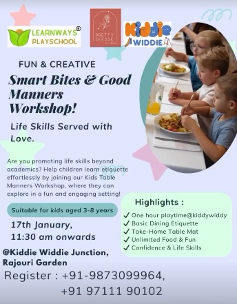 Learn Ways Play School-Smart Bites and Good Manners Workshop