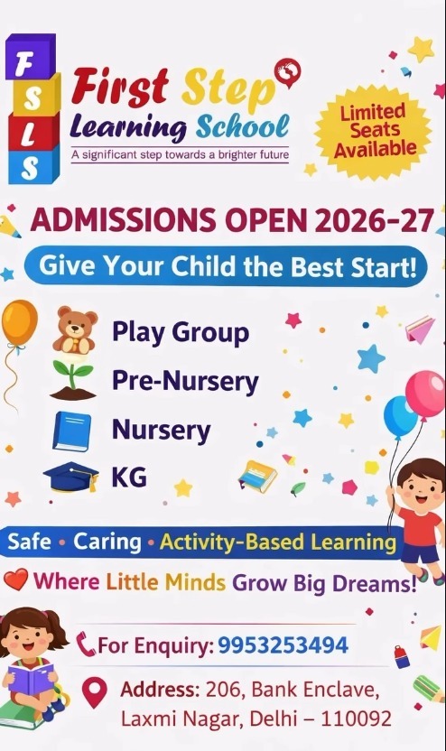 First Step Learning School-Admissions Open 2026-27