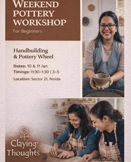 Claying Thoughts Pottery Studio-Pottery Beginners Workshop