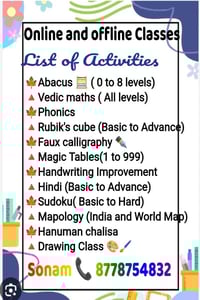 Classes By Sonam Gupta-Multiple Activities Classes