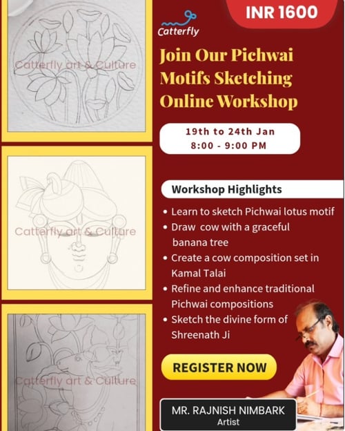 Catterfly Art and Culture-Pichwai Motifs Sketching Workshop