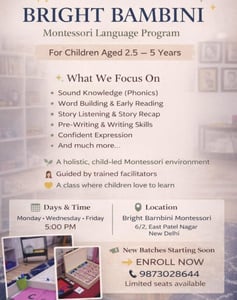 The Bright Bambini-Montessori Language Program