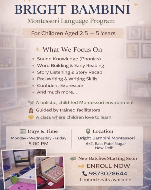 The Bright Bambini-Montessori Language Program
