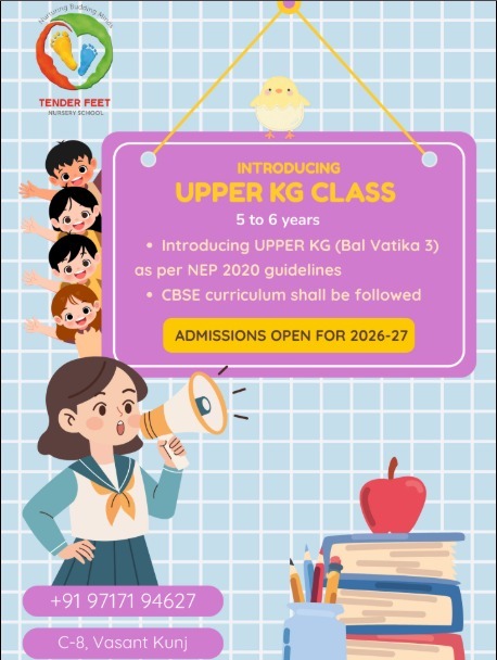 Tender Feet Nursery School-Admissions Open 2026-27