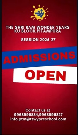 The Shri Ram Wonder Years-Admissions Open 2026-27 (Pitampura)