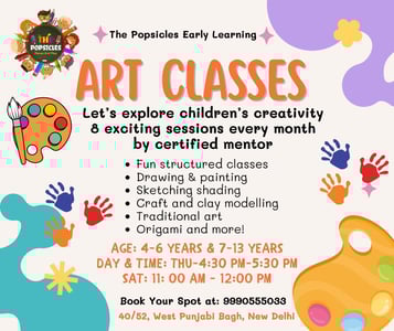 The Popsicles Early Learning Centre-Art Classes for Kids