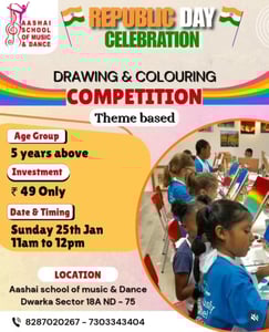 Aashai School of Music-Republic Day Celebration and Drawing Competition