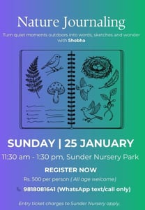 Sunder Nursery Park-Nature Journaling Workshop