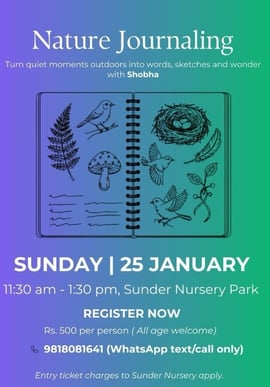 Sunder Nursery Park-Nature Journaling Workshop