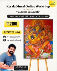 Catterfly Art and Culture-Goddess Saraswati Online Workshop