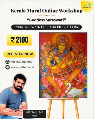 Catterfly Art and Culture-Goddess Saraswati Online Workshop