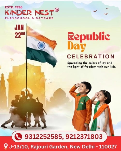 KinderNest Play School-Republic Day celebration