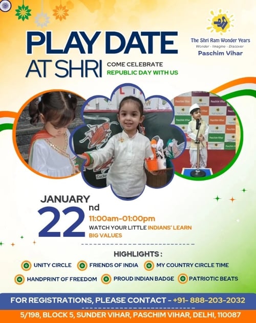 The Shri Ram Wonder Years-Republic Day Play Date celebration